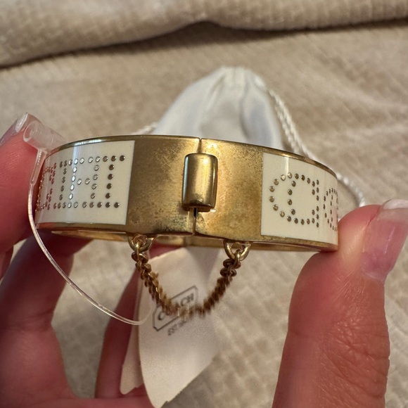 Coach Gold and Cream Bangle - Picture 2 of 5
